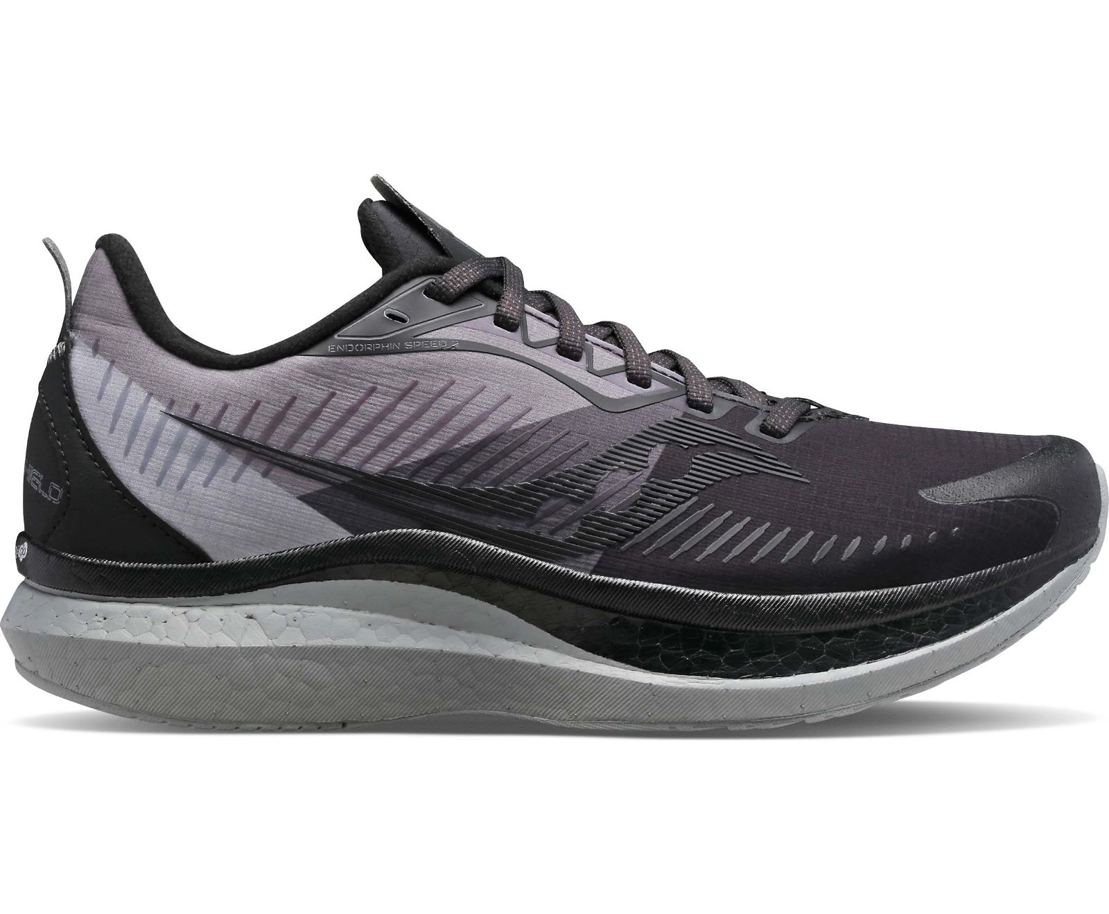 Men\'s Saucony Endorphin Speed 2 Runshield Running Shoes Black / Grey | Singapore 480SGLO